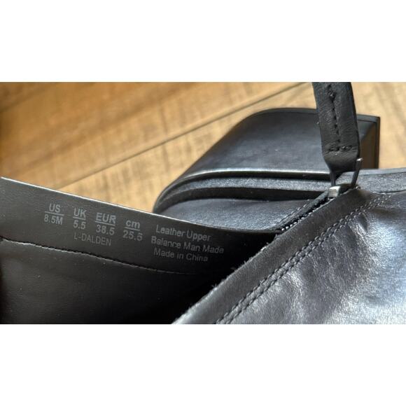 Franco Sarto Boots Women's SZ 8.5 Black Dalden Leather Ankle Booties Block Heel - Picture 12 of 13